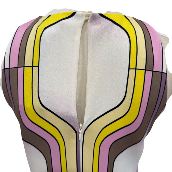 Marella 365 By Max Mara Scorza Sleeveless Geo Print Midi Dress Gold Tone Decor 4 - Picture 11 of 16